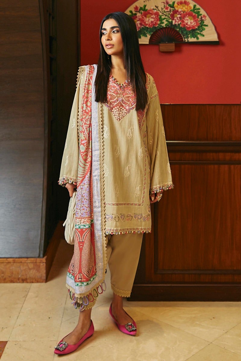 Sana Safinaz M233-012A-CP Muzlin Winter Collection Online Shopping