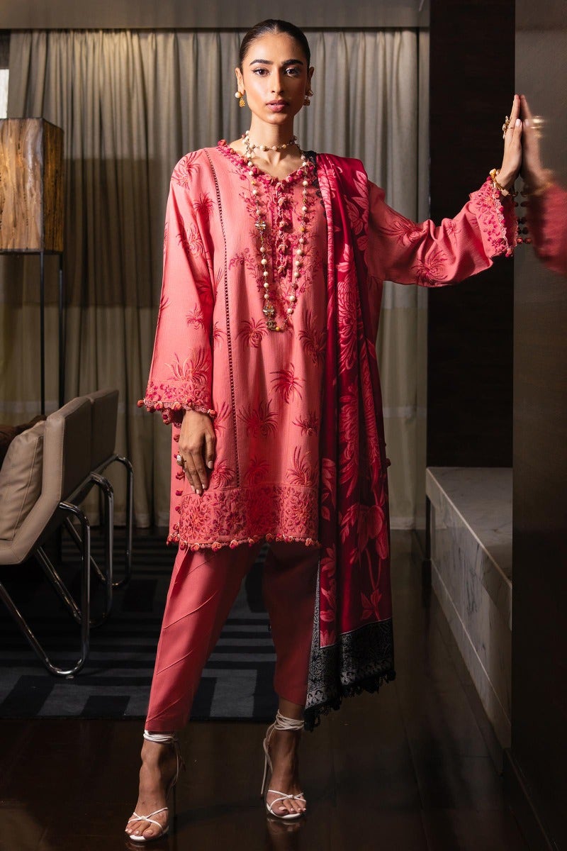 Sana Safinaz M233-013B-CP Muzlin Winter Collection Online Shopping