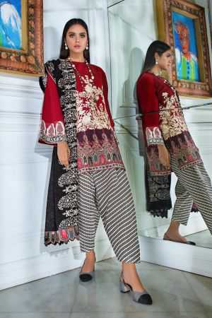 Sana Safinaz Embroidered Winter Mahay Collection Design 007A 2019