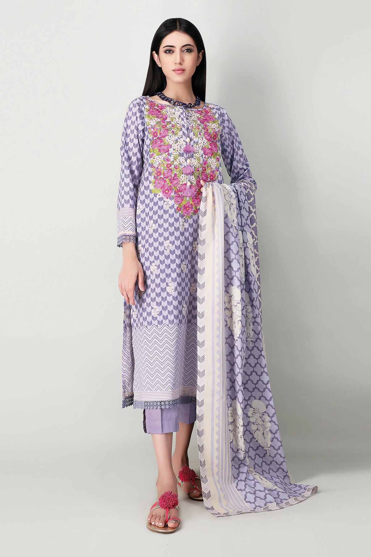 Khaadi Mb21118 Purple Summer Lawn 2021