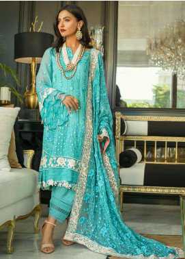 Mina Hasan Embroidered Chiffon Luxury Collection Design 2 2019