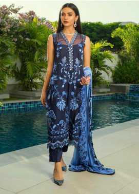 Mina Hasan Embroidered Chiffon Luxury Collection Design 9 2019