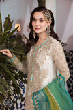 Maria B  MPC-21-107-Cream and Ferozi Chiffon Vol 1 2022 Online Shopping