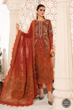 Maria B MPC-22-205-Burnt Orange and Rust Wedding Chiffon Collection 2022 Online Shopping