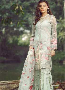 Hayyat Premium 06 Mavi Embroidered Net Luxury Collection 2020 | Hayyat Premium 2020