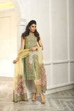 Nishat Linen 41908011 -Stripe Organza - Blue Embroidered Luxury Unstitched 3PC Summer Lawn 2020
