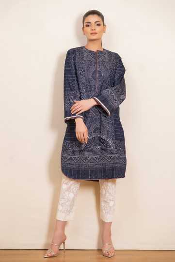 AlKaram Printed Denim Kurti PDA-20 Pret 2021