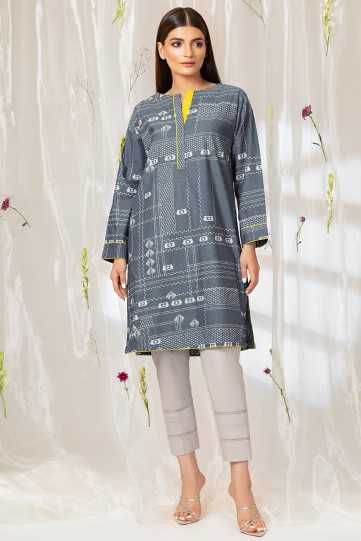AlKaram Printed Denim Kurti PDA-22 Pret 2021