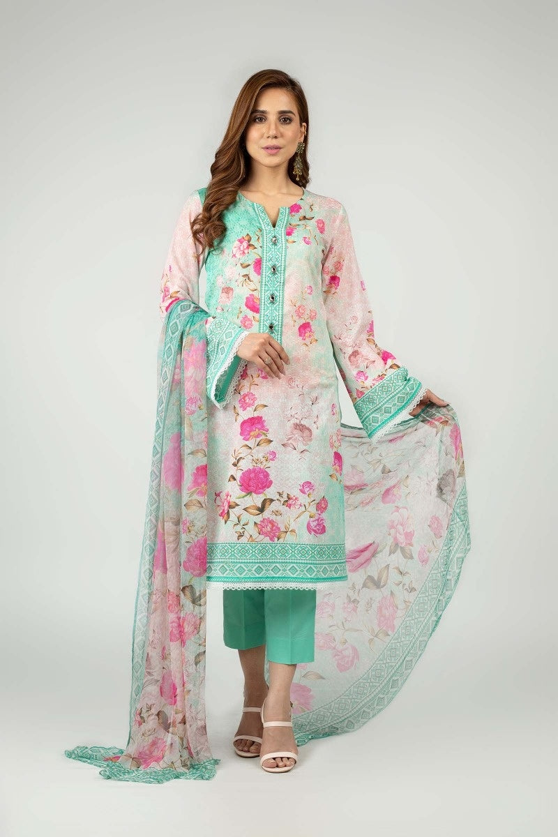 Bareeze PR1041 Green Summer Printed Lawn 2022 Online Shopping