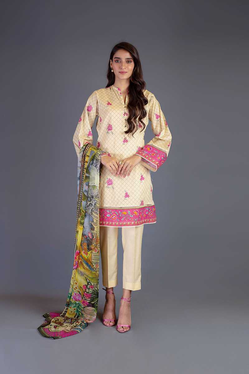 Bareeze Printed Pr887 Beige Collection 2021