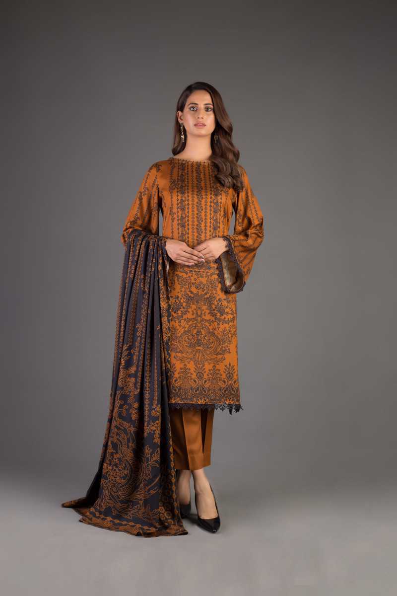 Bareeze Printed Pr947 Brown Collection 2021