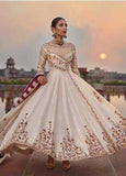 Qalamkar Embroidered Raw Silk Wedding Collection Design 08 Saleena 2019