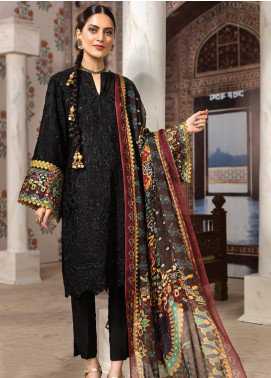 Resham Ghar Embroidered Silk Luxury Collection 05 Bold Black 2019