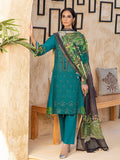 Green Ocean 3pc Lawn Embroidered Front With Lawn Printed Back Sleeves With Monar Dupatta Dyed Cambric Trouser Rococo Wk 00670b Salitex Summer Collection 2021