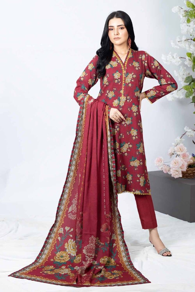 Gulahmed Printed Twill Linen Shirt with Printed Twill Linen Trouser WNS-32206 B  Winter Collection Vol 3 Online Shopping