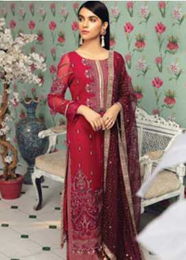 Rungrez Embroidered Chiffon Luxury Collection 6 Rubis 2019