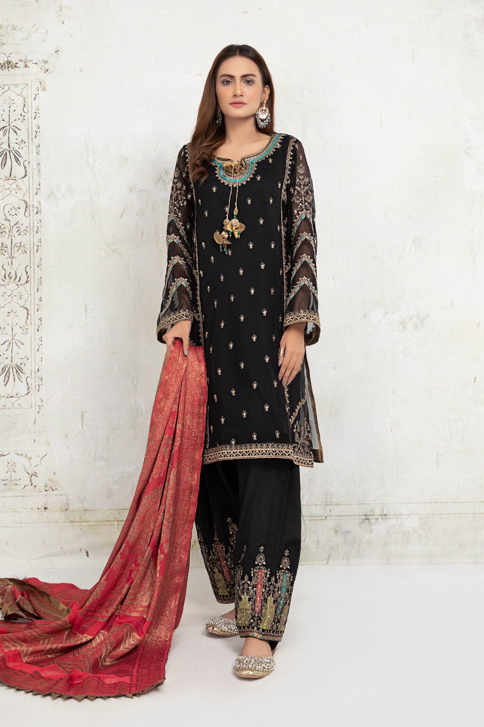 Black SF-EA21-14 Maria B Evening Wear 2021