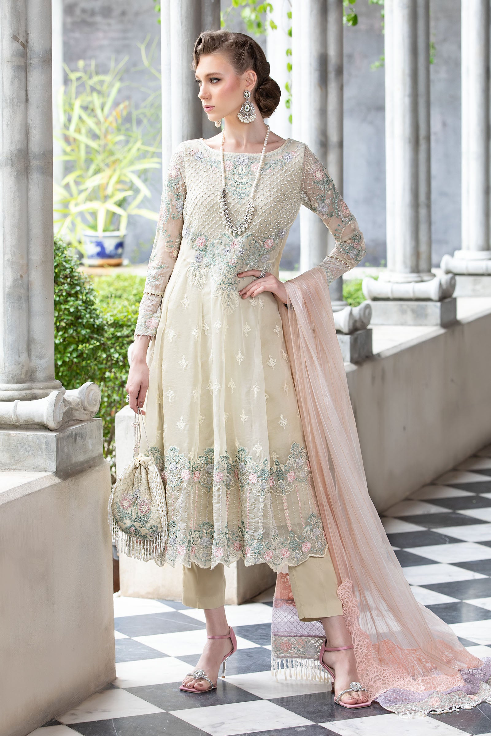 Maria B Lime Yellow SF-EA22-07 Eid Formal Pret 2022 Online Shopping
