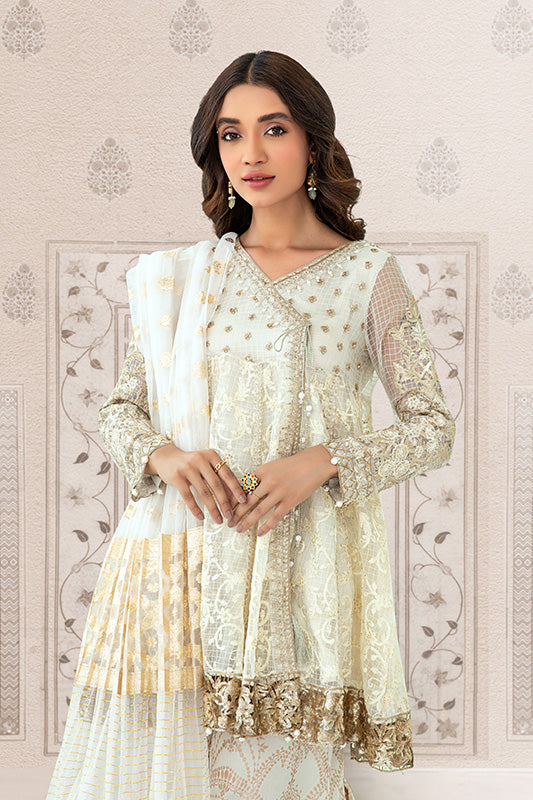 Maria B Off White SF-EF22-1691A Eid Formal Pret 2022 Online Shopping