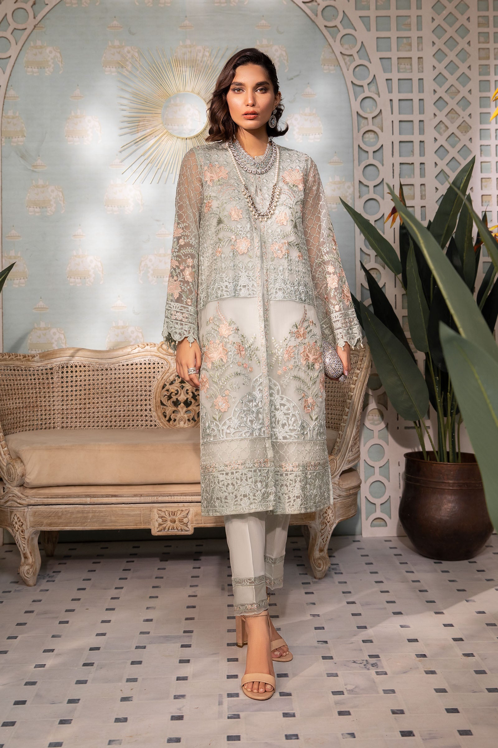 Maria B Suit Green SF-PF22-06 Evening Wear Formal Wear 2022 Online Shopping