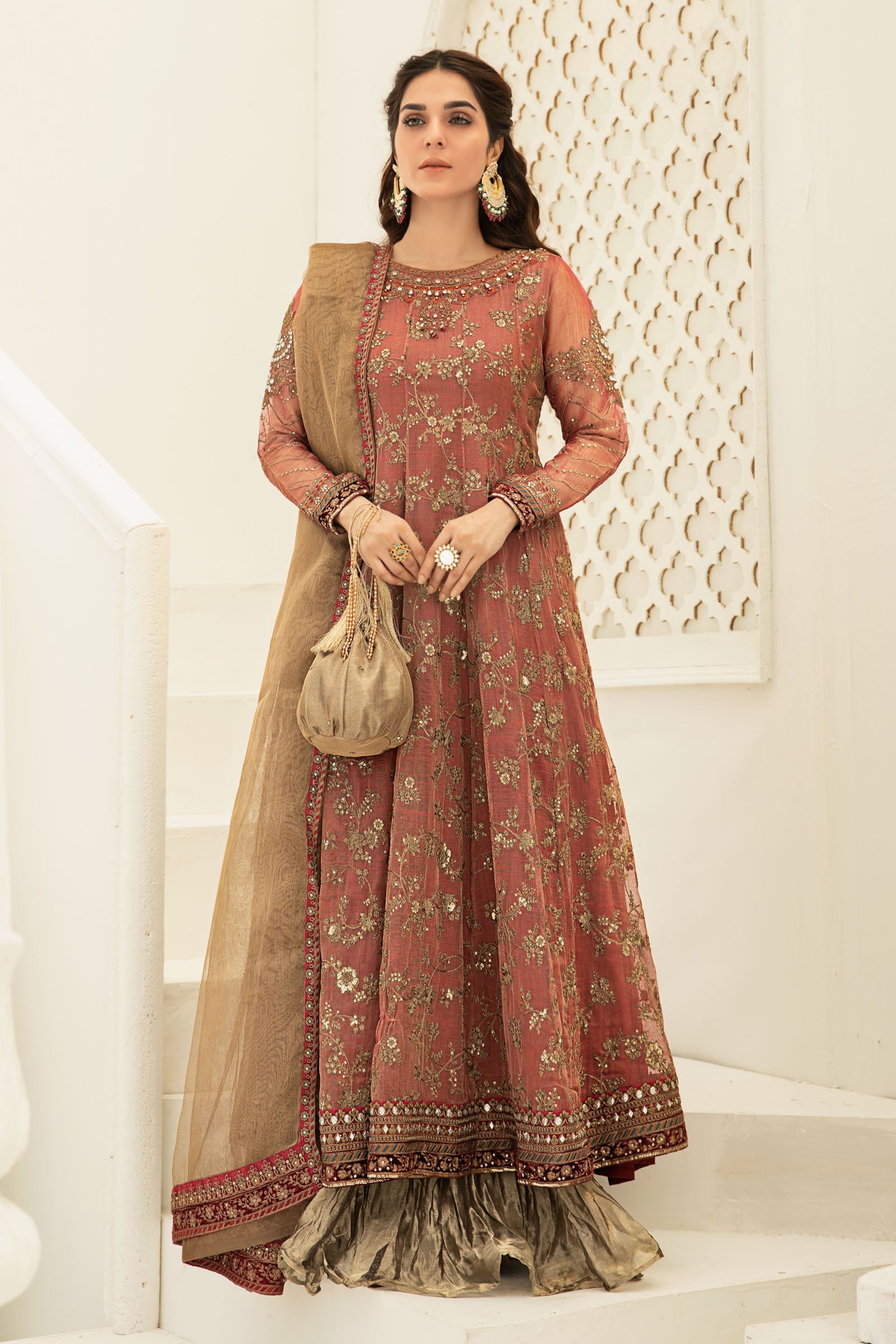 Maria B Suit Pink SF-W22-09 Evening Wear Formal Wear 2022 Online Shopping