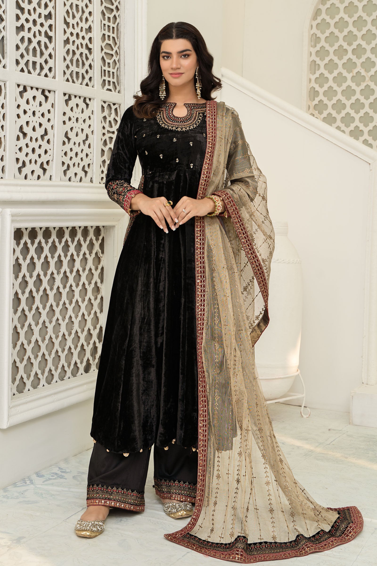 Maria B Suit Black SF-W22-43 Evening Wear Formal Wear 2022 Online Shopping