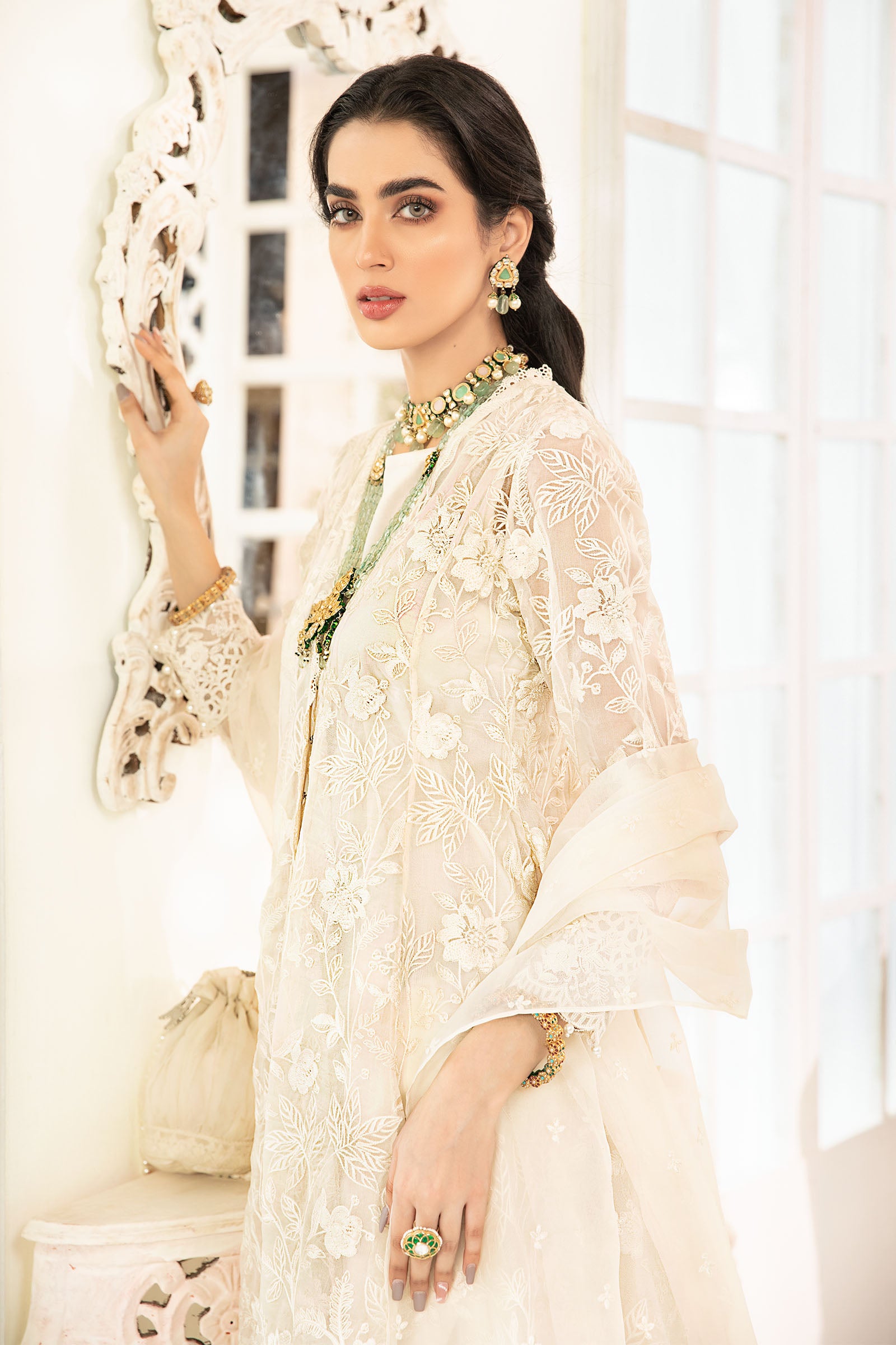 Maria B Suit White SF-PF22-04 Evening Wear Formal Wear 2022 Online Shopping