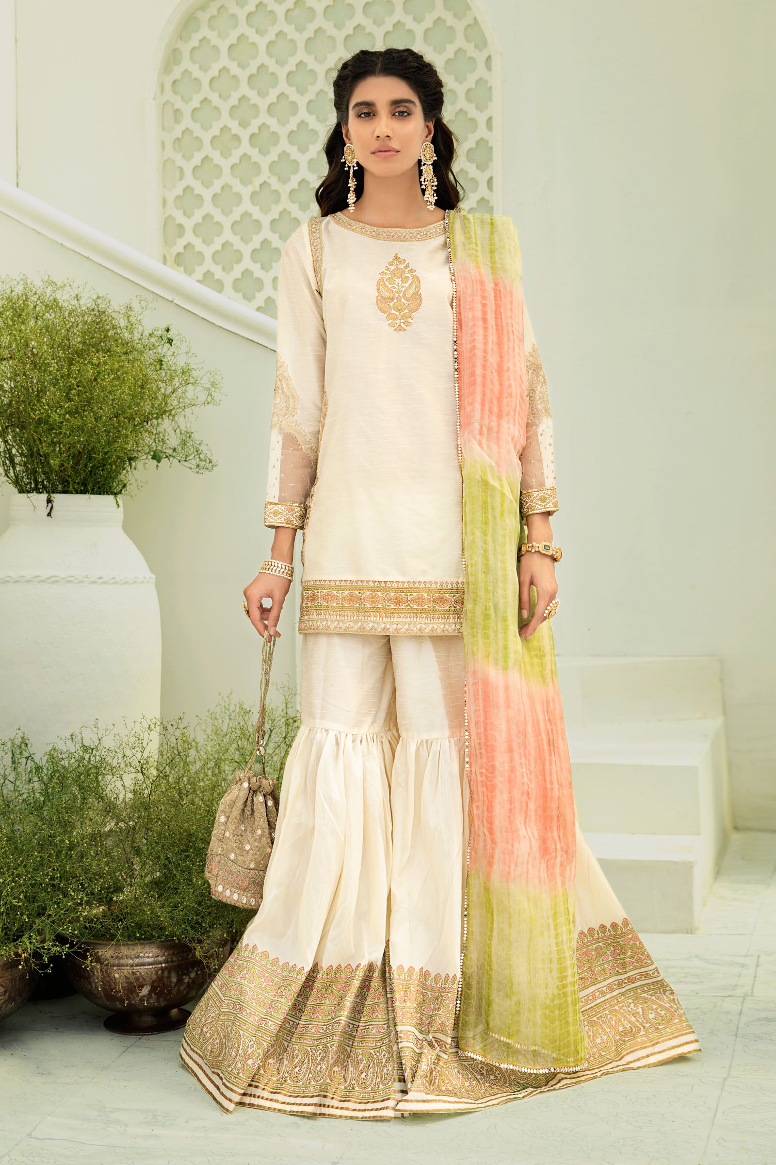 Maria B Suit Off White SF-W22-04 Evening Wear Formal Wear 2022 Online Shopping