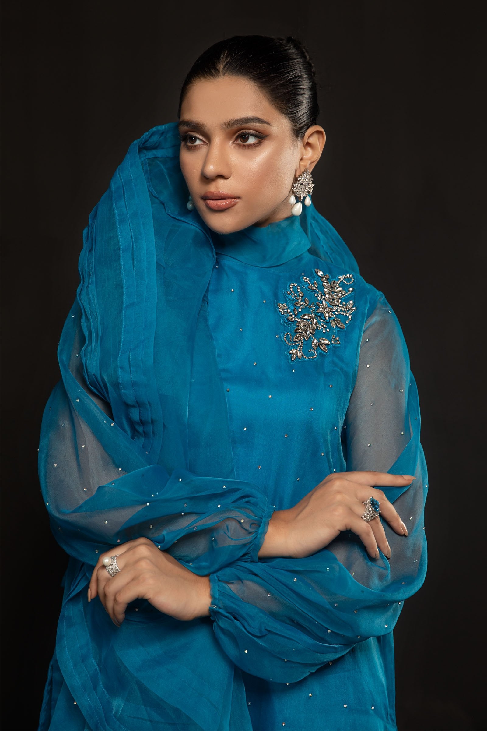 Maria B Suit Blue SF-W22-52 Evening Wear Formal Wear 2022 Online Shopping