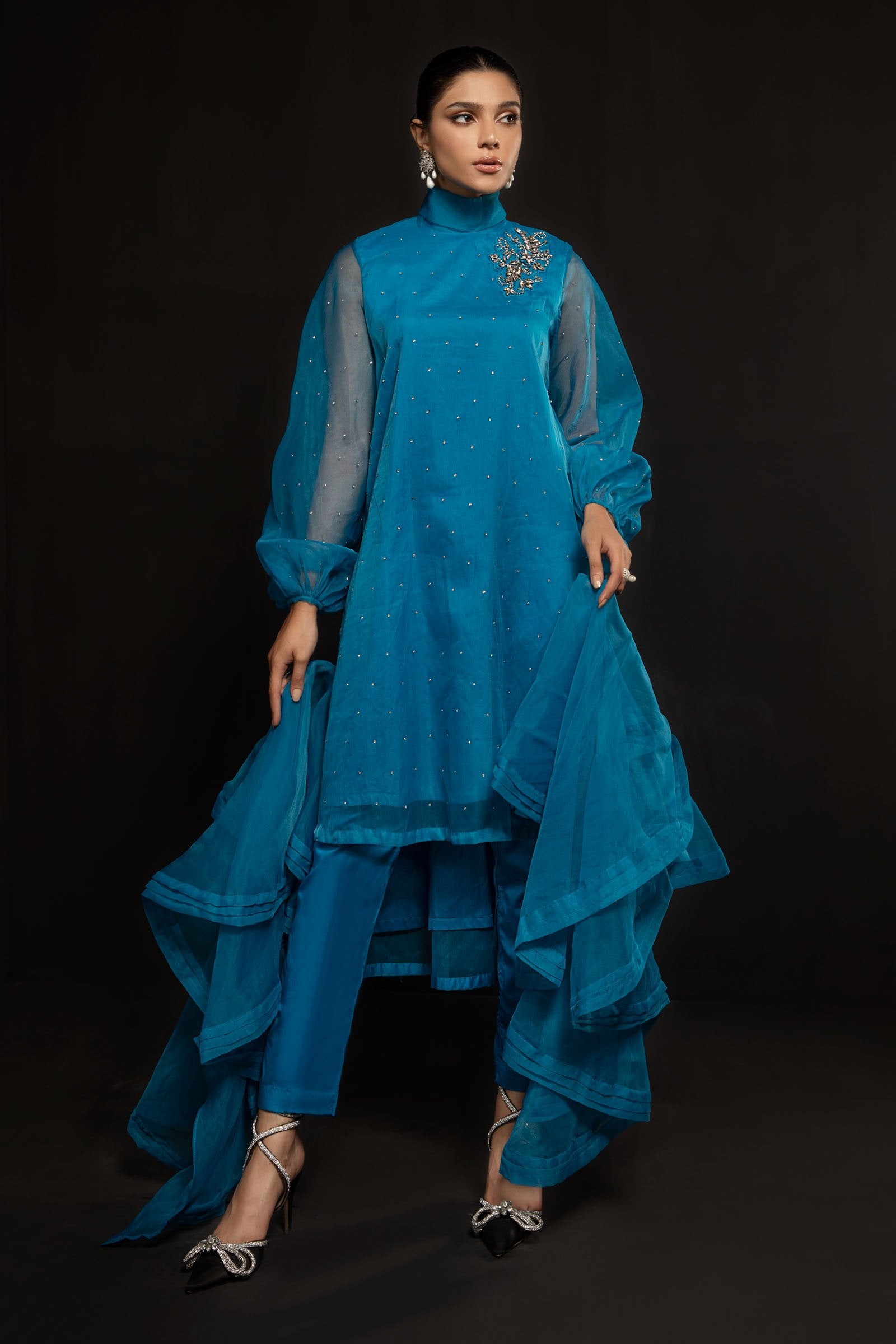 Maria B Suit Blue SF-W22-52 Evening Wear Formal Wear 2022 Online Shopping