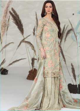 Shiza Hassan Embroidered Organza Luxury Collection Lily Orchid 2019