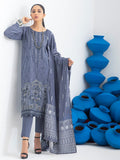 Mid Grey 3pc Embroidered Jacquard Shirt With Lawn Jacquard Dupatta Dyed Cambric Trouser Signature Series Wk 00764 Salitex Summer Collection 2021