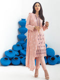 Peachy Peach 3pc Embroidered Jacquard Shirt With Lawn Jacquard Dupatta Dyed Cambric Trouser Signature Series Wk 00762 Salitex Summer Collection 2021
