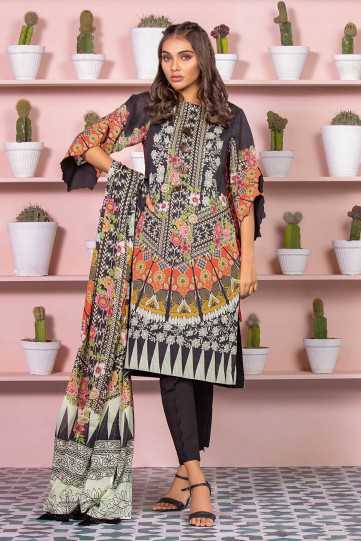 Alkaram 3 Piece Printed Lawn Suit With Dooria Lawn Dupatta 24064 Summer Lawn Collection 2020 | Alkaram Summer Lawn