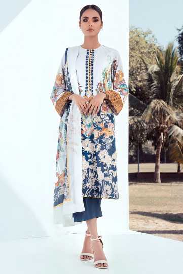 AlKaram SS-14-21 BLUE Spring Summer 2021