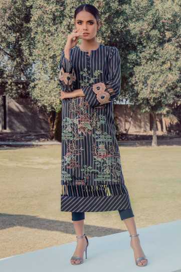 AlKaram SS-34-21 BLUE Spring Summer 2021
