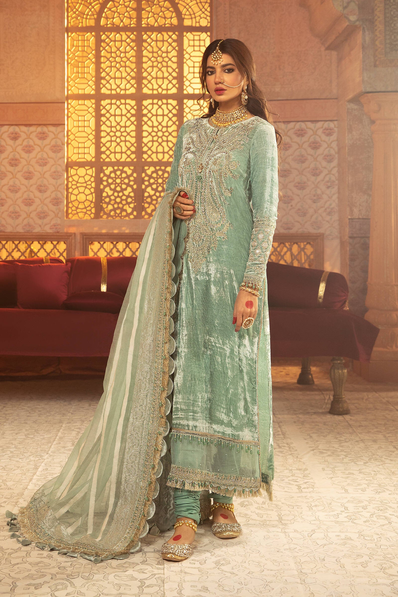 VEL-20-102 Sea Green Maria B Velvet 2021