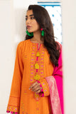 Zellbury Embroidered Shirt Shalwar Dupatta - Orange - Jacquard Suit-0608 Online Shopping