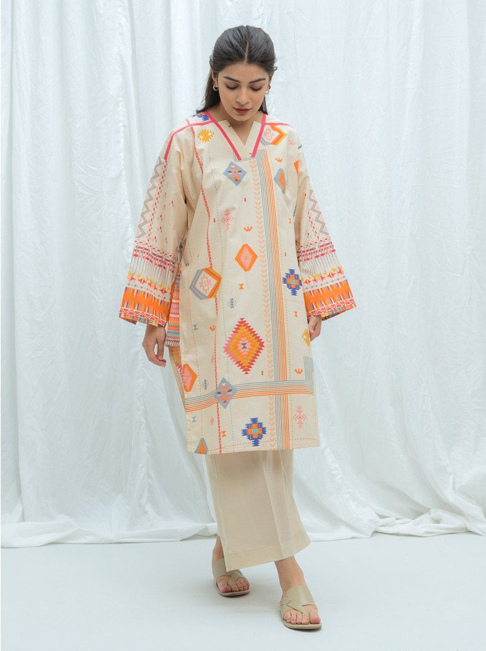 BeechTree Beige Breeze-Printed-1P Eid Edition 2021