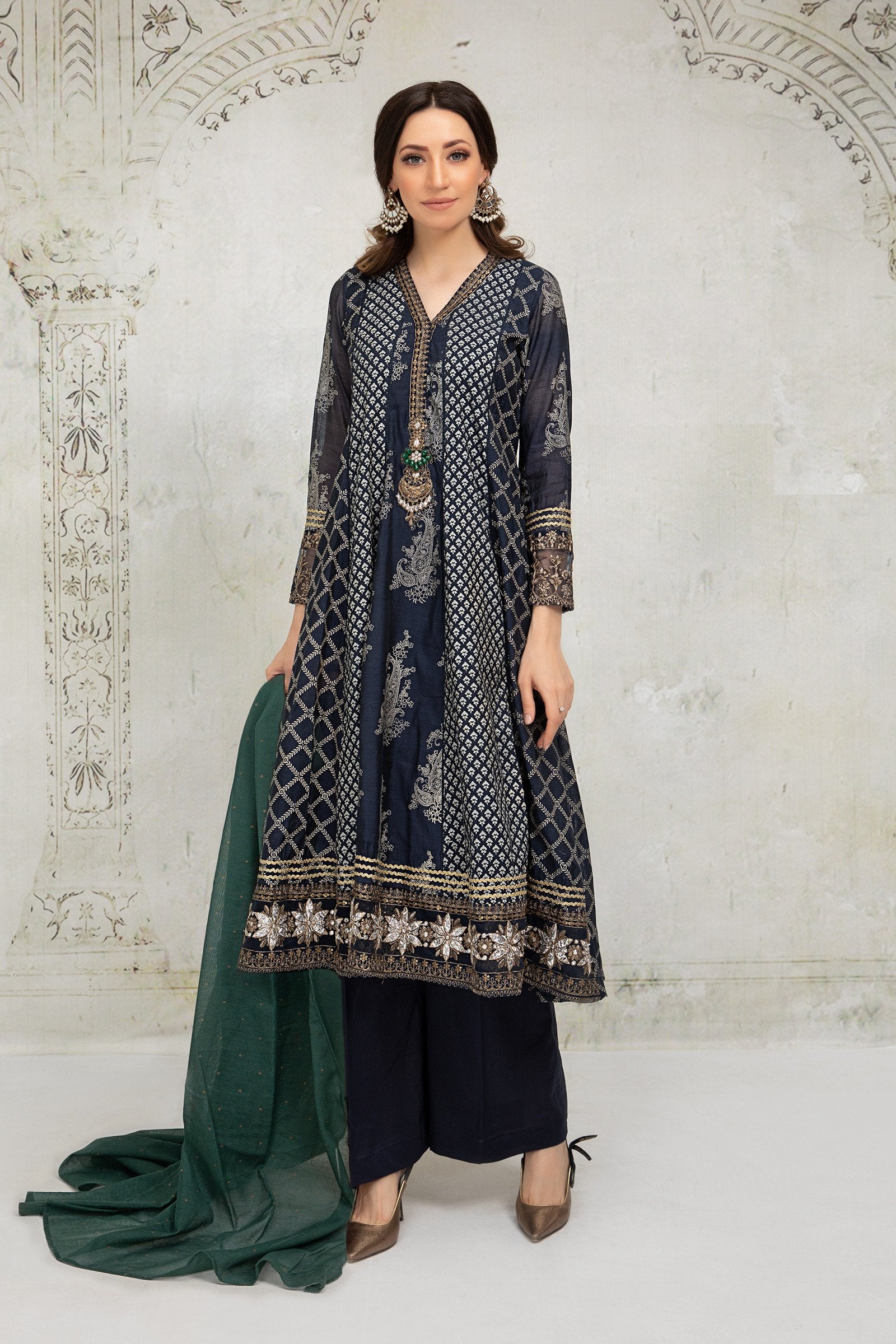 Blue DW-EA21-05 Maria B Casual Wear 2021