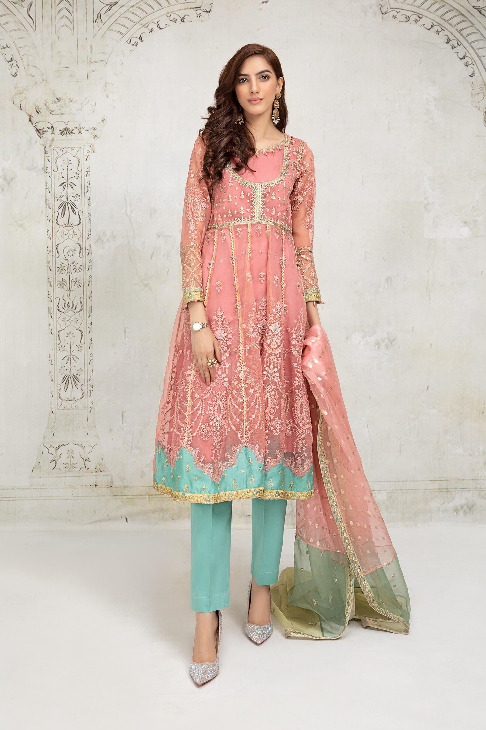 Pink SF-EF21-11 Maria B Evening Wear 2021