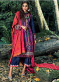 Zainab Chottani Embroidered Karandi Winter Collection 08 Sienna Sapphire 2019