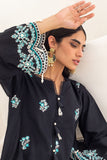 Zellbury Emroidered Shirt Shalwar Dupatta - Black - Cambric Suit - 0293 Online Shopping