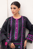 Zellbury Embroidered Shirt Shalwar Dupatta - Black - Jacquard Suit-0366 Online Shopping