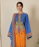 Zellbury Pumpkin Orange Lawn Suit Lawn Collection 2021