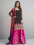 Zainab Chottani Black And Hot Pink Online Shopping