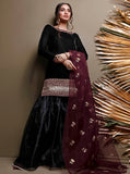 Zainab Chottani Blackout Burgundy Online Shopping