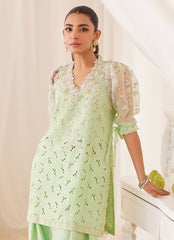 Farah Talib Aziz Nikol Mint Hand Embellished Shirt Online Shopping