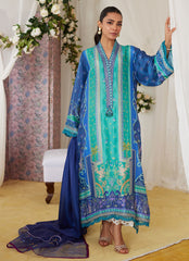 Farah Talib Aziz Miro Printed Raw Silk Shirt And Dupatta Online Shopping