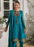 Farah Talib Aziz Ivalia Teal Shirt and Dupatta Online Shopping